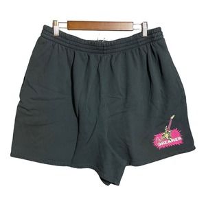Daydreamer Guitar Shop Boyfriend Sweat Shorts in Vintage Black‎ 2X NWT